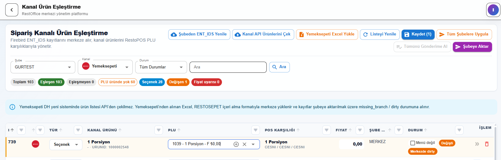 Kaydet uyarısı